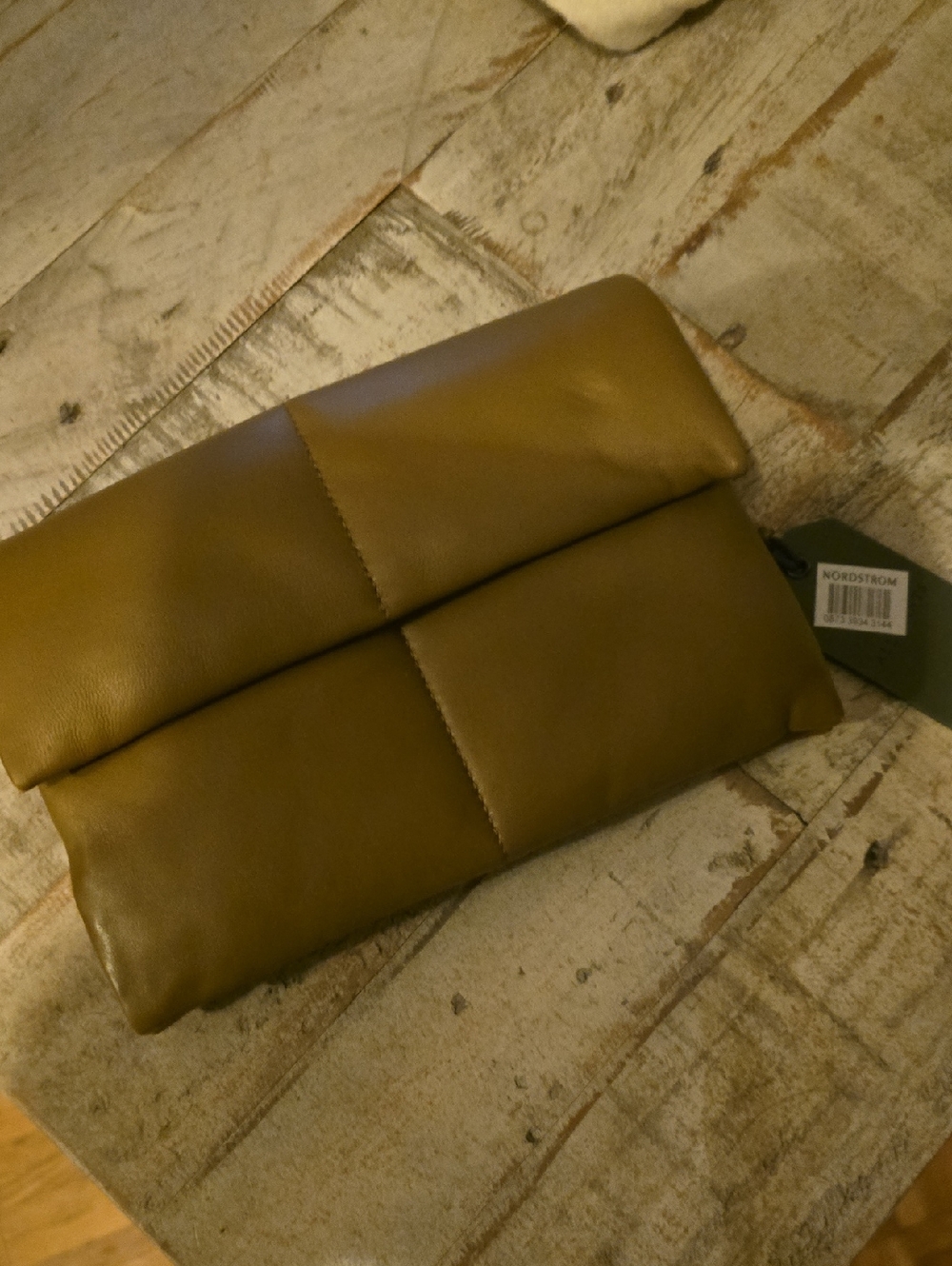 AllSaints Taupe Leather Wallet Crossbody. (Missing Strap)